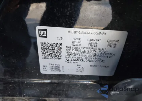 2024 Buick Encore Gx Sport Touring Fwd z USA, uszkodzony, nr VIN KL4AMDSL0RB171141